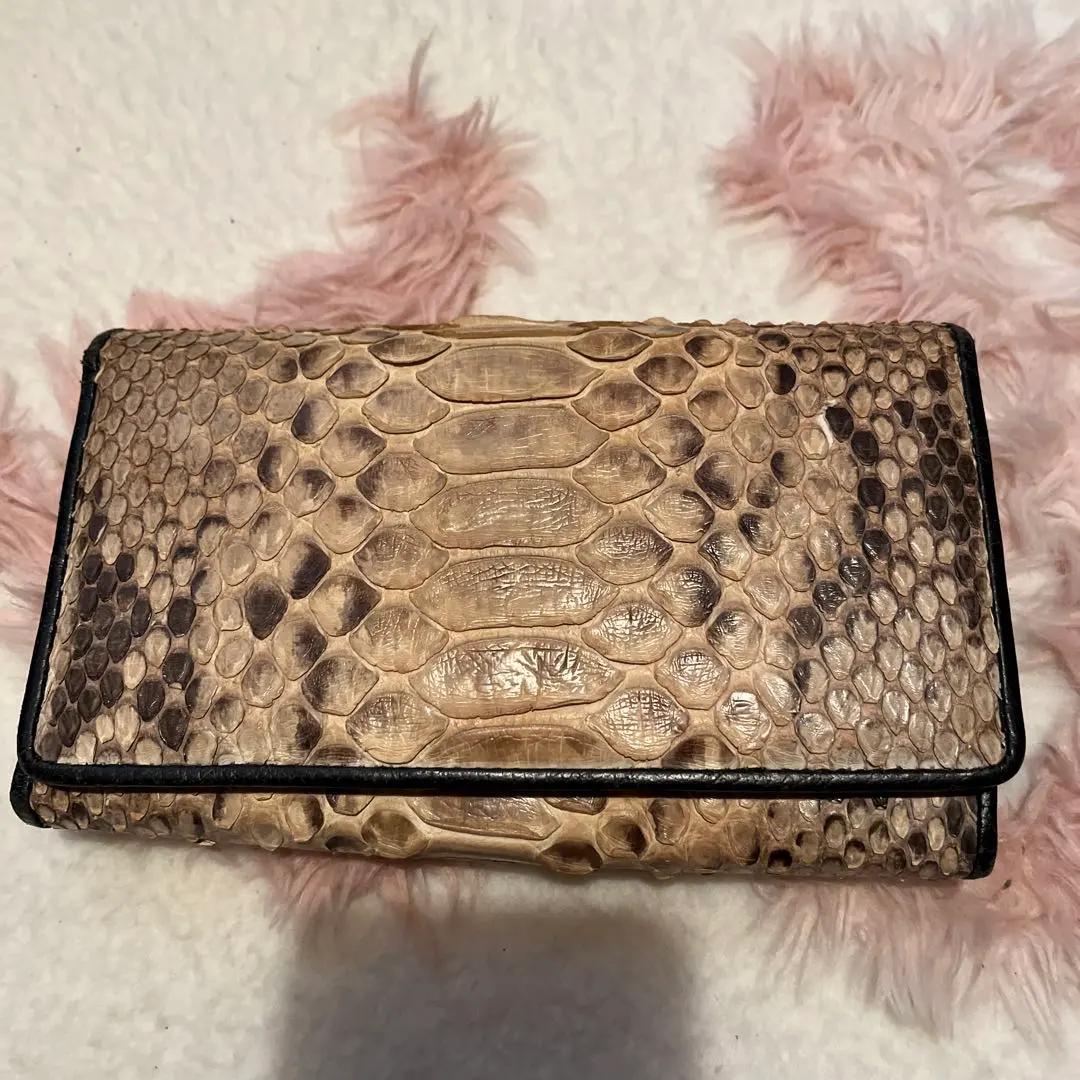 Thumbnail of 375. Belshan Snake Skin Long Wallet, Large Capacity Card Slots!!