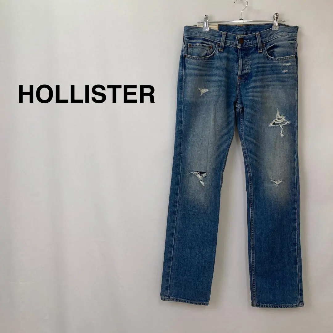 Thumbnail of HOLLISTER Damaged Denim Pants W30 x L30 Slim Straight