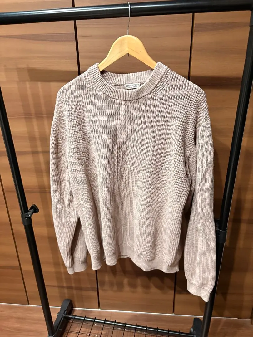 Thumbnail of BEAUTY&YOUTH Beige Rib Knit
