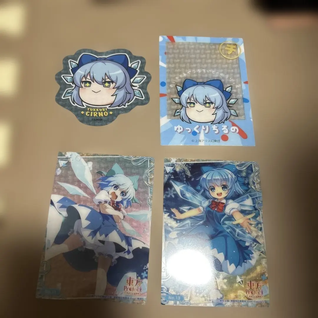 Thumbnail of Clear Photo Card, Sticker Gum 4-Piece Set - Cirno Touhou Project