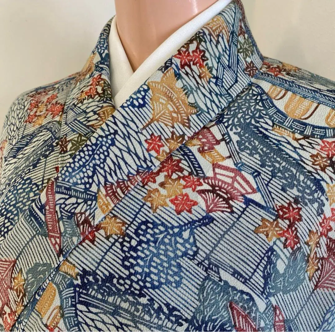 特賣‼️訪問著 多色葉紋樣 的縮圖