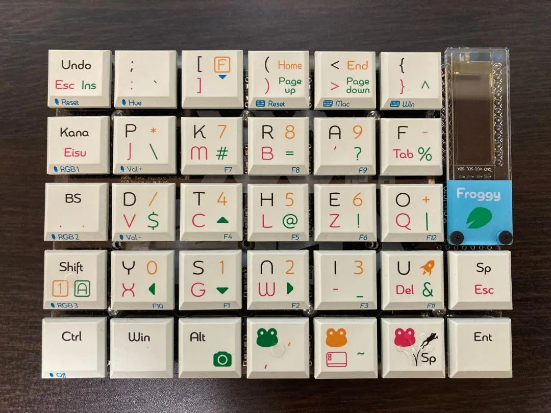 Froggy片手キーボードセット - 茶軸 -【組み立て前】 作ってみた】Froggy One-Handed Keyboard【遊舎工房ギルド】