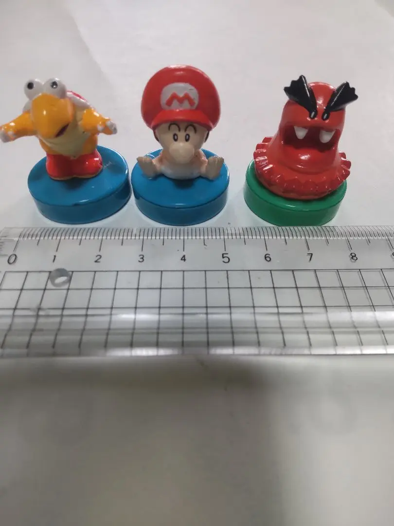 当時物　スーパーマリオヨッシーアイランドミニ フィギュア スタンプ 9個まとめ 当時物 スーパーマリオヨッシーアイランドミニ フィギュア