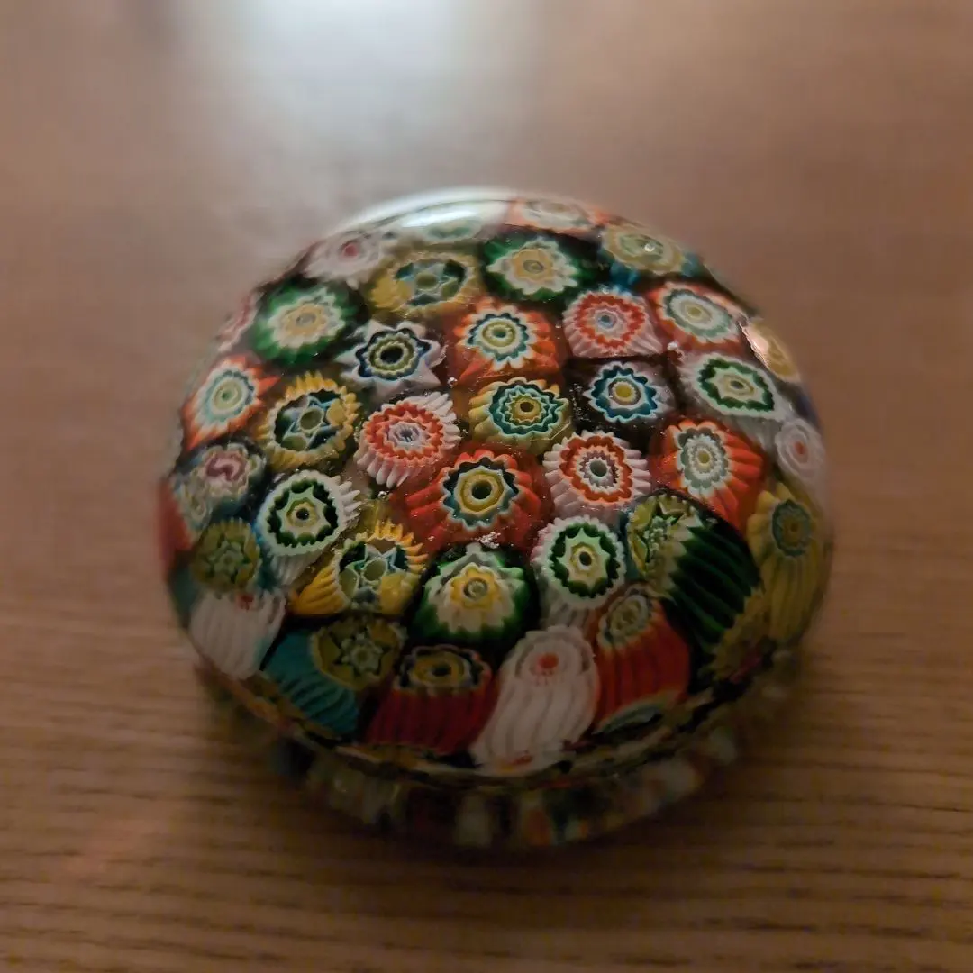 Thumbnail of Murano millefiori glass paperweight