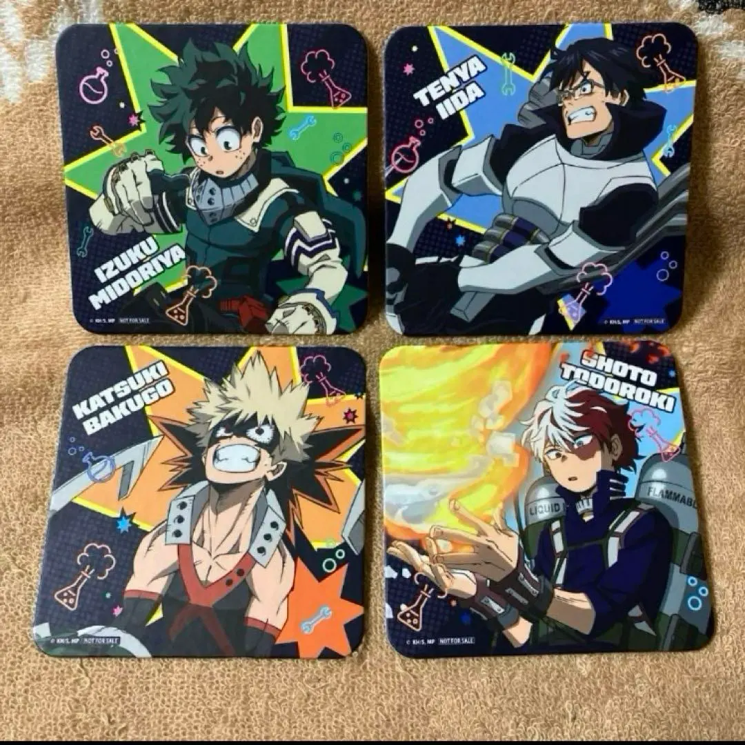 Thumbnail of My Hero Academia Hatsume Lab Bonus Coasters (4 types): Midoriya, Bakugo, Todoroki, and Iida