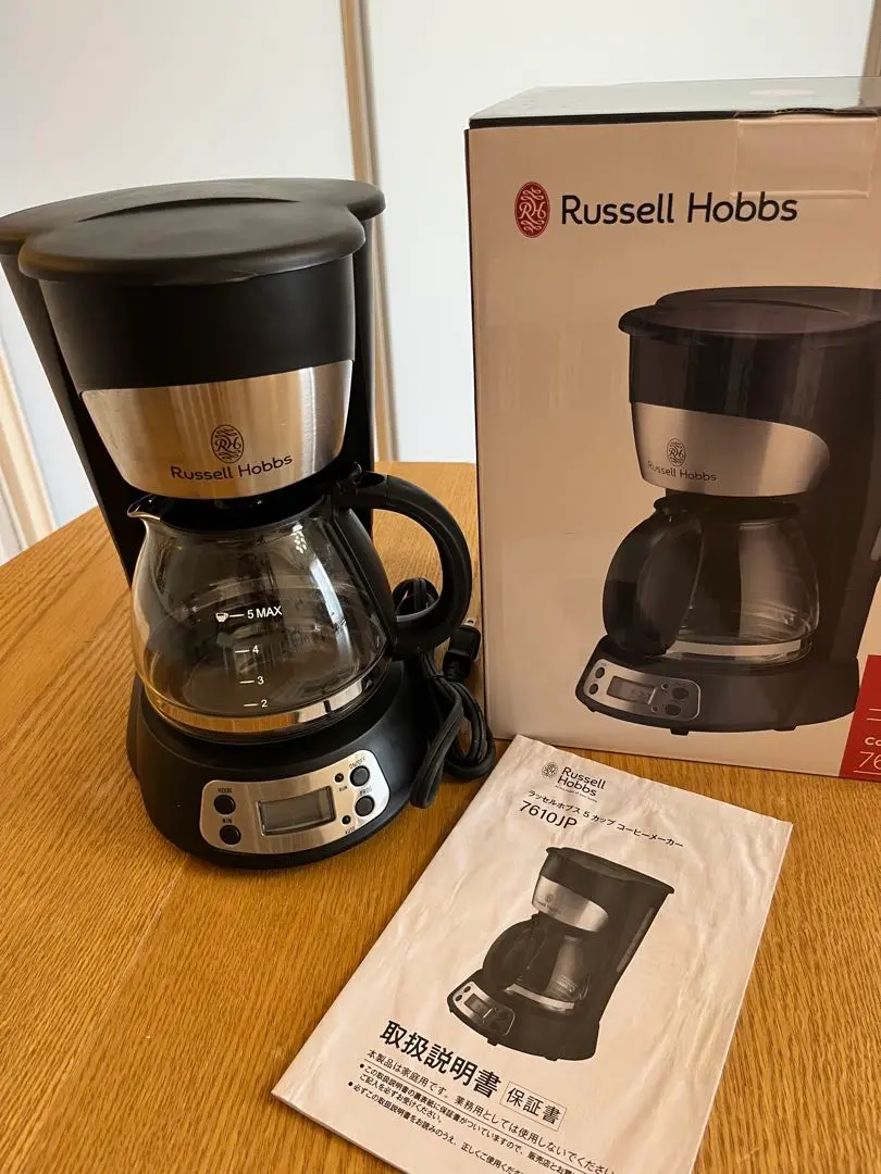 【新品・未使用】Russell Hobbs 7610JP　コーヒーメーカー５杯分 インテリアショップ roomy ラッセルホブス 5カップコーヒー