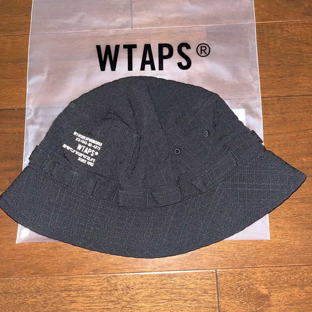 WTAPS ブラック バケットハット サイズ04 WTAPS ダブルタップス 23SS BUCKET 04/HAT/POLY.TWILL 231HCDT