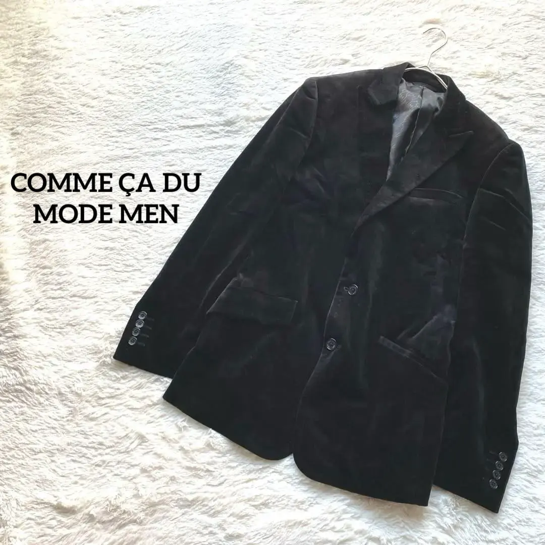 Thumbnail of Comme Ça Men Tailored Jacket Velvet Cotton Blend 2 Button Elegant Material Black L