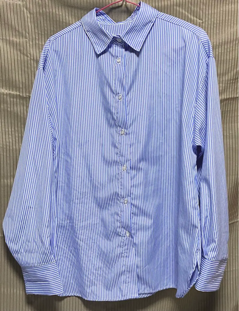 Thumbnail of Shimamura long-sleeved striped shirt (size L)