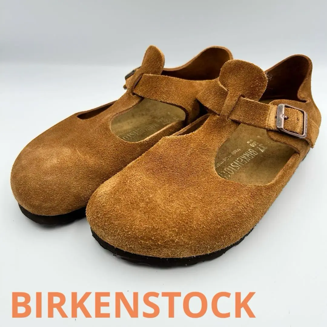 BIRKENSTOCK パリ　37 BIRKENSTOCK PARIS Mary Jane Flat Strap Shoes Black Narrow 37