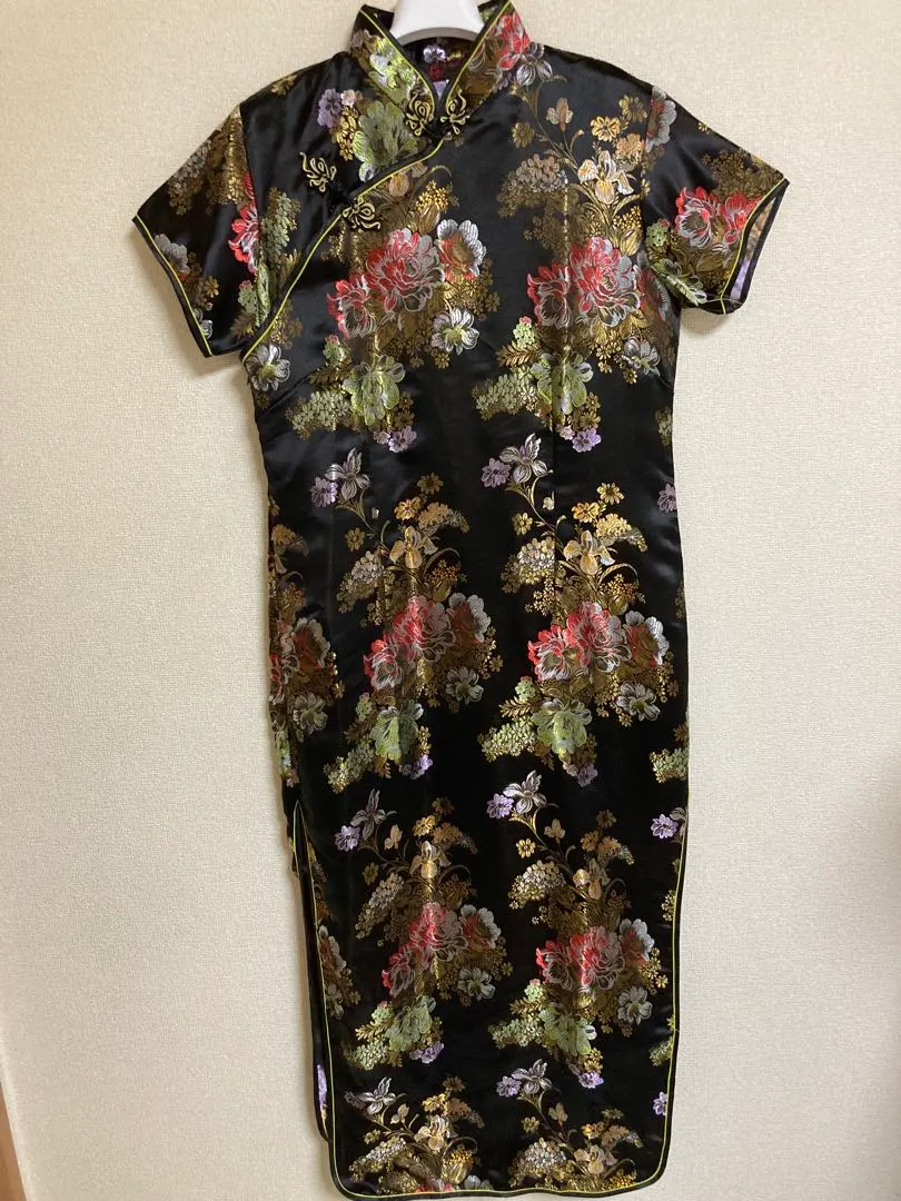 Thumbnail of Imperial Court Clothing Fabric China Dress Floral Black