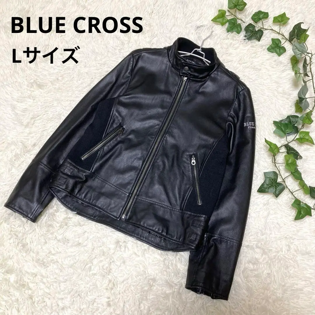 黒レザーシングルライダースジャケット　BLUE CROSSレザージャケット 2025年最新】ブルークロス シングルライダースの人気アイテム