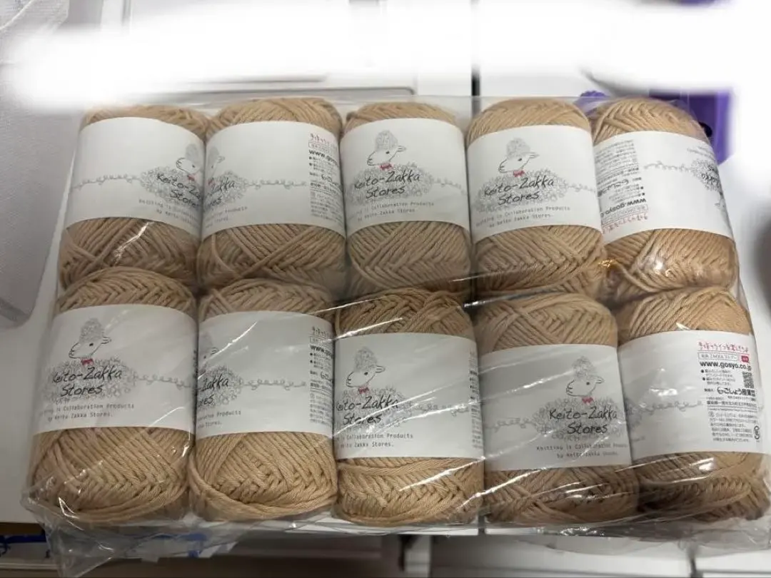 Thumbnail of Knit Zakka Stores Cotton Fiika Yarn, Chamois Beige, 10 balls