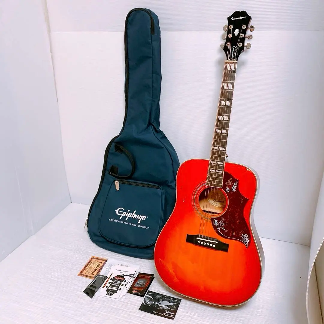 極上単板トップ！エピフォン・ハミングバード プロ ジャキ激鳴・超美品・やや訳有 Amazon | Epiphone Hummingbird Studio Faded Cherry Burst