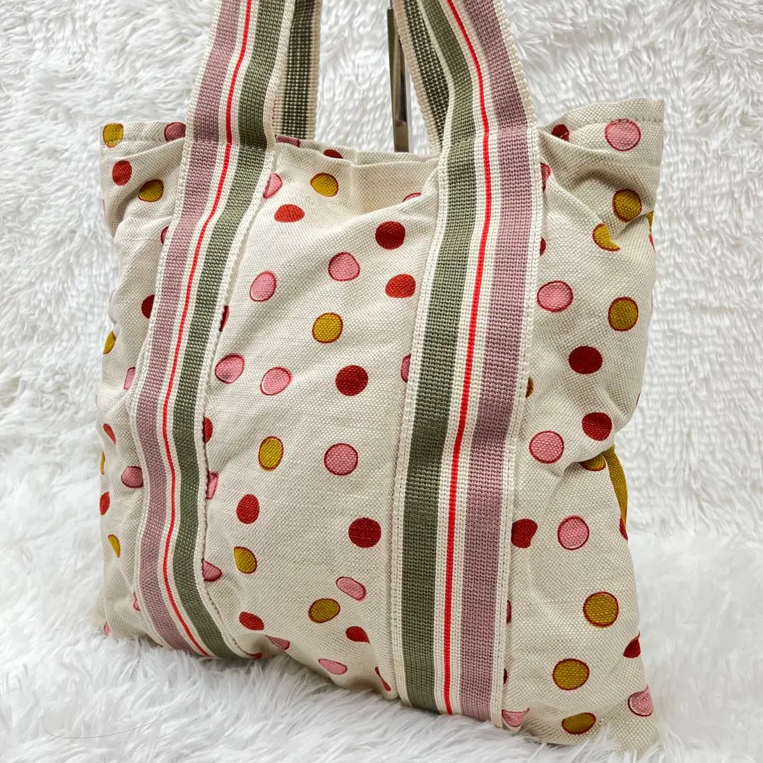 Thumbnail of MARNI Bi-color Tote Bag Dot Pattern Multi-color Stripe