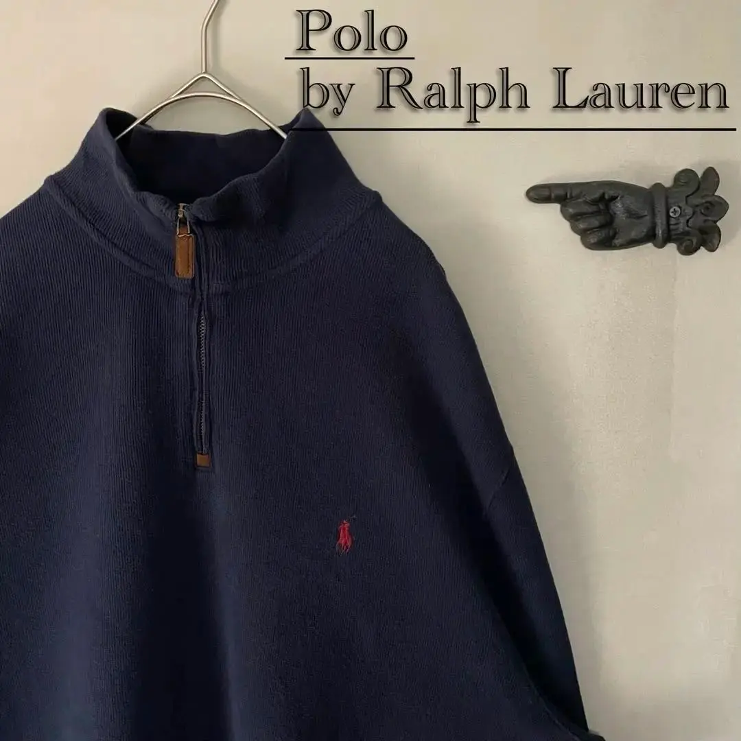拉夫勞倫 刺繍 小馬 半拉鍊 舊標籤 單點 古著 XL 的縮圖