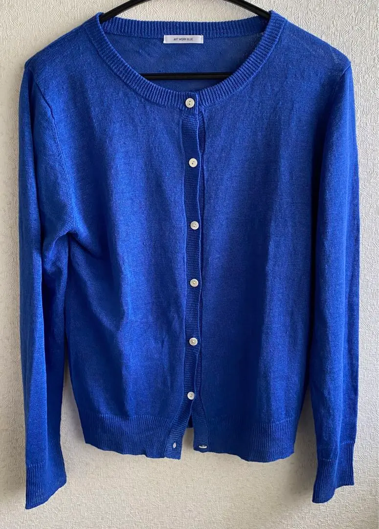 Thumbnail of ART WORK BLUE Linen Cardigan Blue Women's Free Size