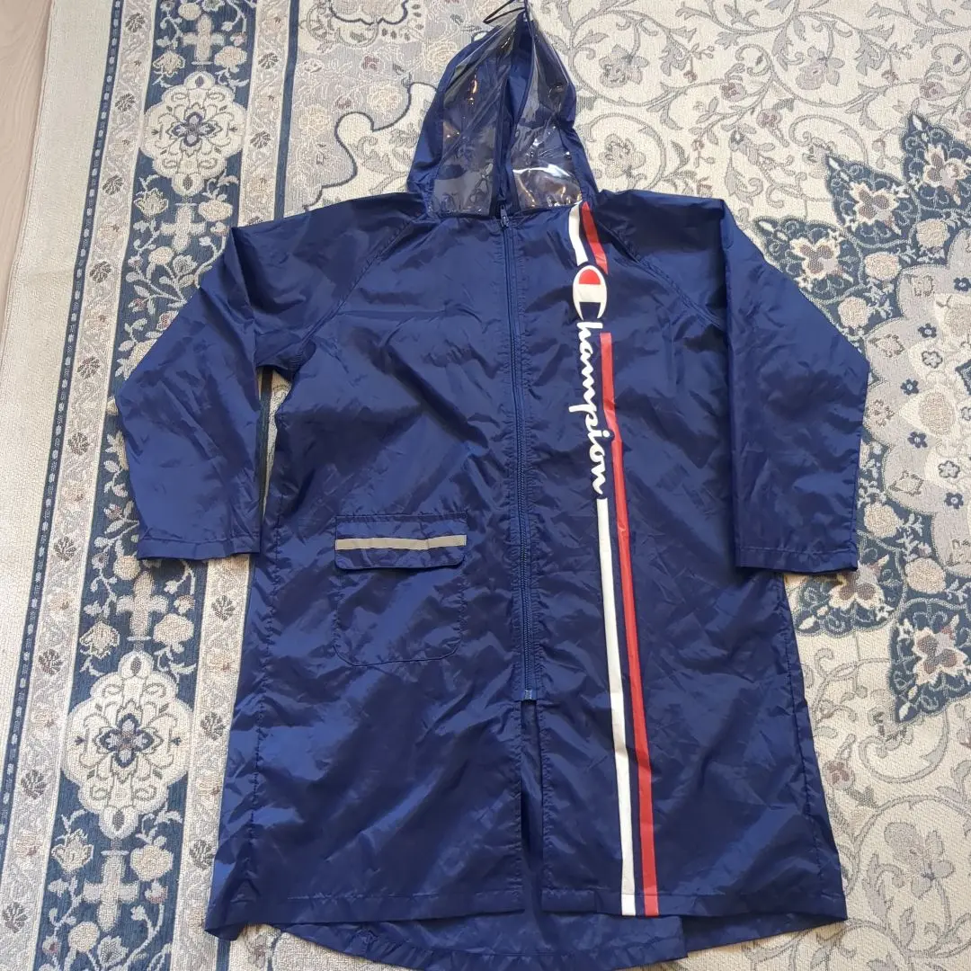 新品未使用　チャンピオン　レインウェア　レインコート　ネイビー Champion レインコート キッズ ランドセル対応 チャンピオン