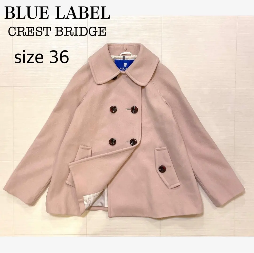 【BLUE LABEL CRESTBRIDGE】レディース ミドル ピーコート 2025年最新】BLUE LABEL CRESTBRIDGE 着丈：ミドル レディース