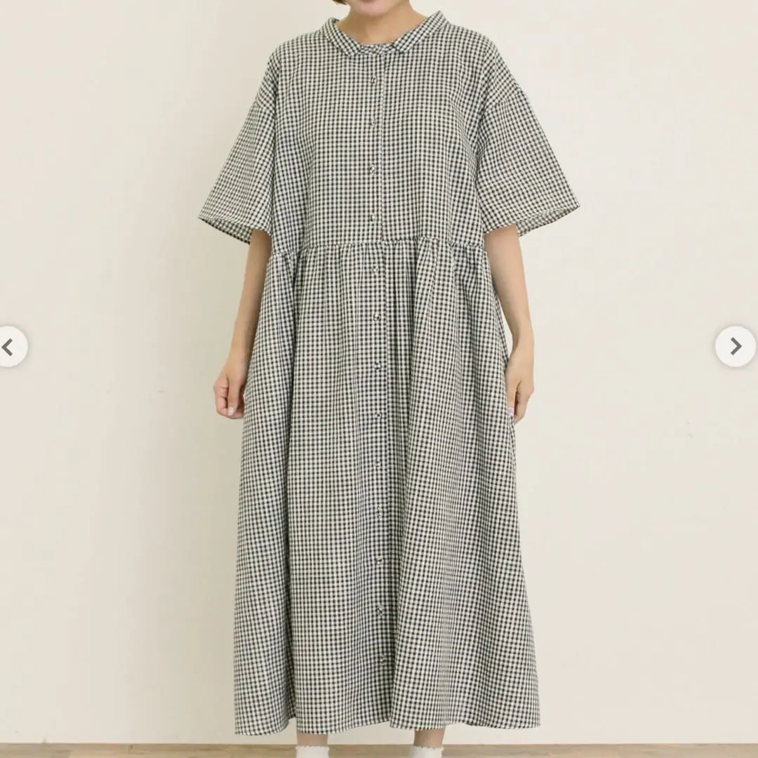 Thumbnail of Samansa Mos2 WEB Limited Petite Collar Shirt Dress Off White