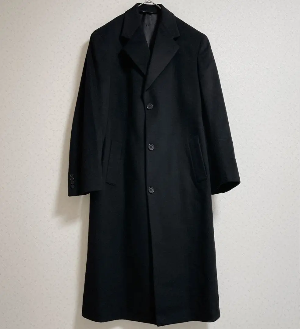 【最終値下げ】BURBERRY  ウール カシミヤ チェスターコート ブラック 2025年最新】BURBERRY カラー：ブラック系 チェスターコートの