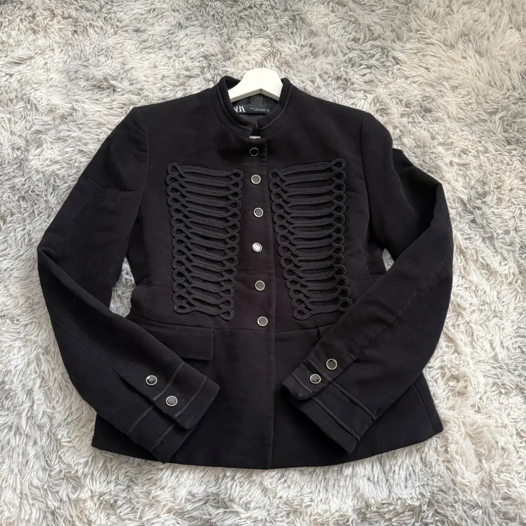★美品★ZARA ネイビー ミリタリージャケット ナポレオンジャケットEU36 ☆美品☆ZARA ネイビー ミリタリージャケット ナポレオン
