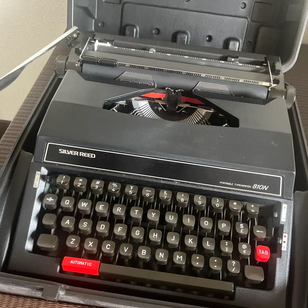 箱あり タイプライター Silver REED 810 シルバー精工 ケース