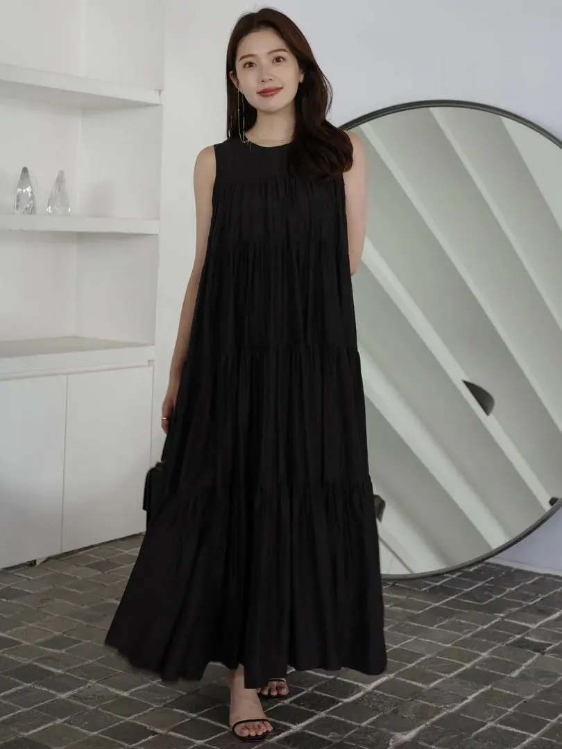 anuans Tencel Rich 歐根紗層疊洋裝 的縮圖