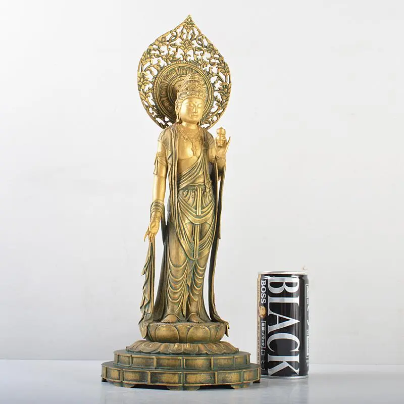 昭和の大仏師 大佛師 松久宗琳 作ブロンズ 仏像 瑠璃観音 共箱 10/1000 昭和の大仏師 大佛師 松久宗琳 作ブロンズ 仏像 瑠璃観音 共箱