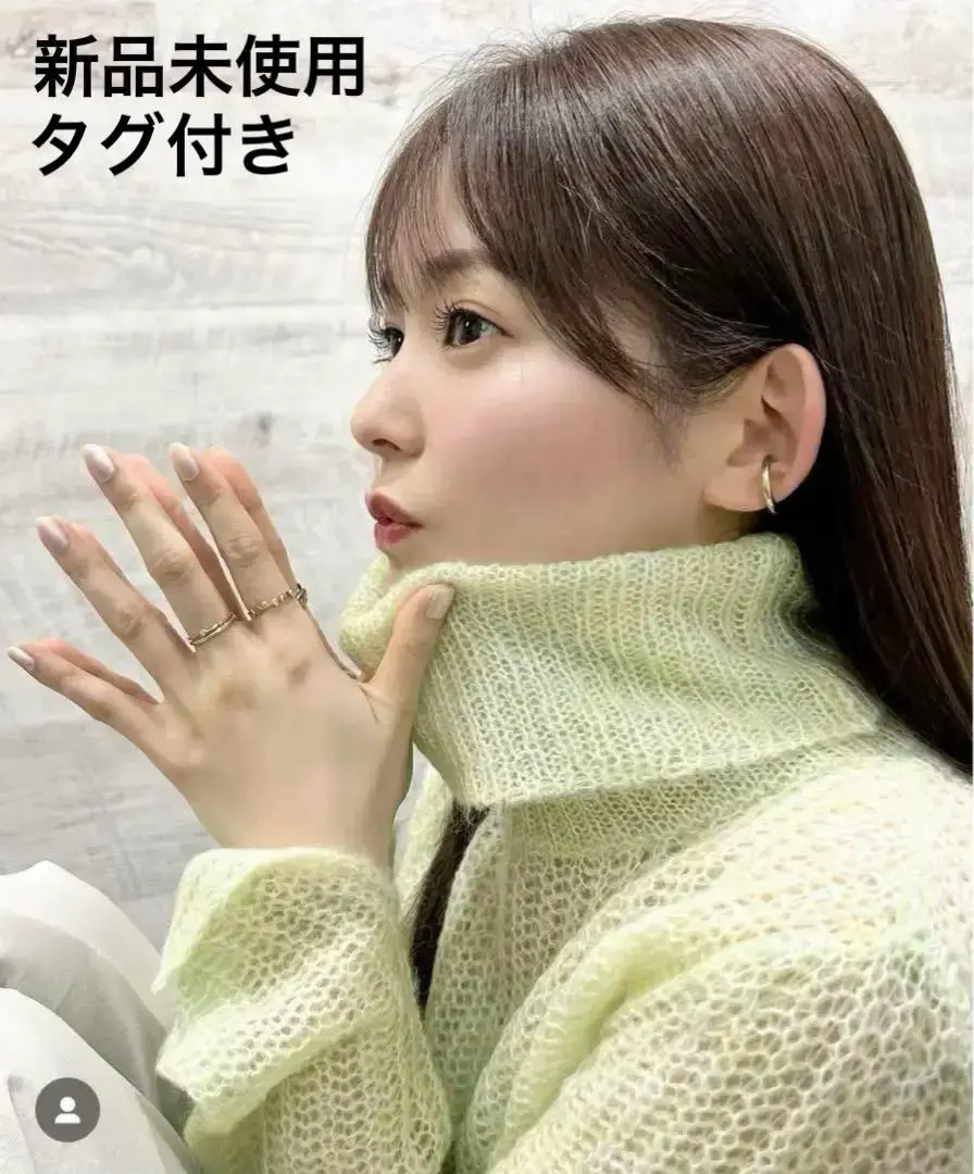 ロザリームーン　Mohair Shaggy Half Coat グリーン ロザリームーンMohair Shaggy Half Coat グリーン