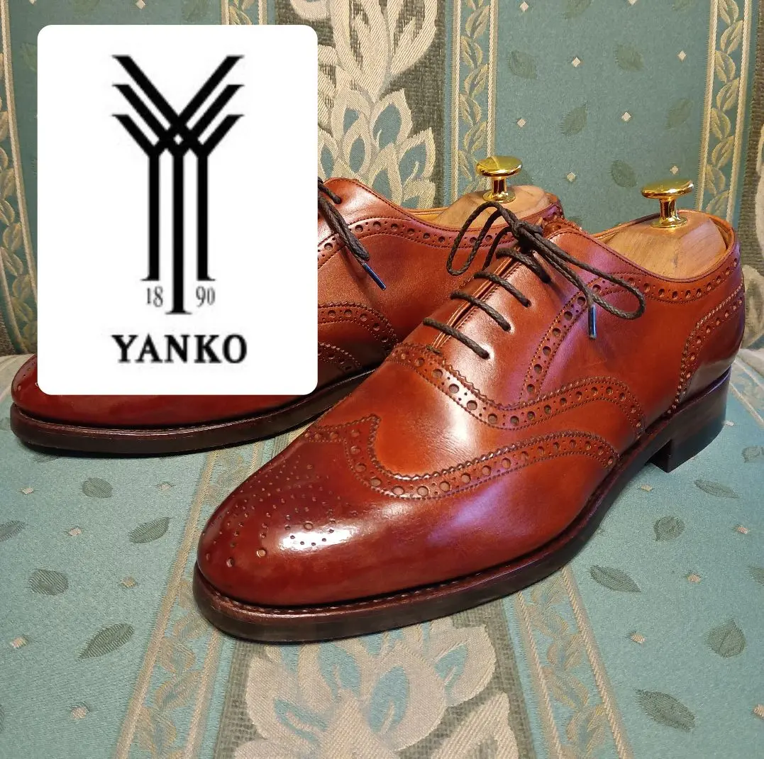 ヤンコ ウィングチップビジネスシューズ 26.5㎝/8 2025年最新】YANKO シューズ型：ウィングチップ メンズ ドレス