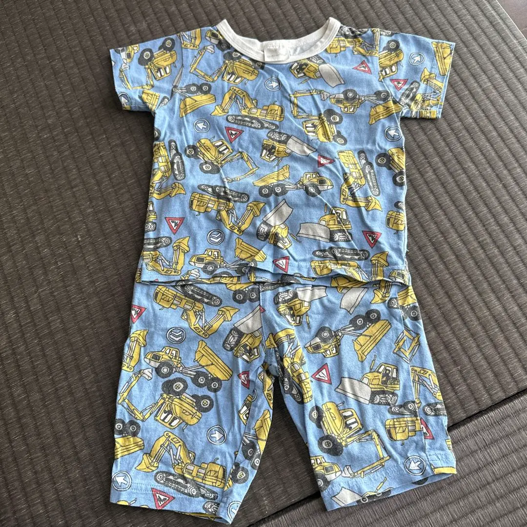 Thumbnail of Shishunon Construction Machinery Print Baby Pajamas 90cm
