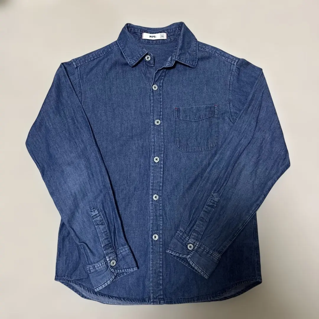 Thumbnail of MPS long-sleeved denim shirt, size 140