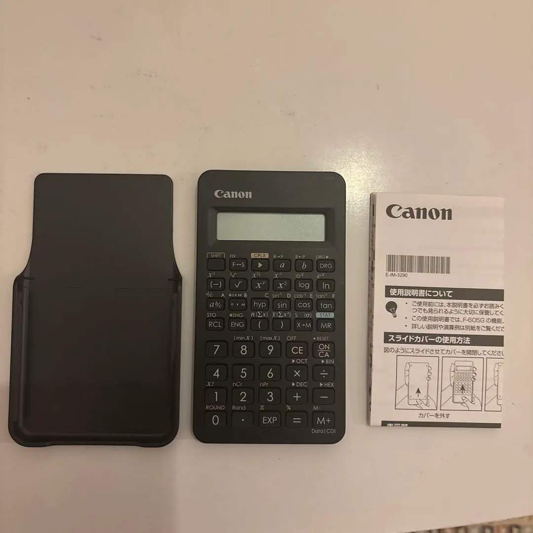 Thumbnail of 【Unused, with instructions】Canon F-605G Scientific Calculator (with slide cover)