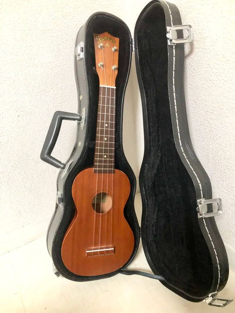 Famous FU-120P ソプラノウクレレ ソフトケース 日本製 Famous FU-120 ソプラノウクレレ ソフトケース付き