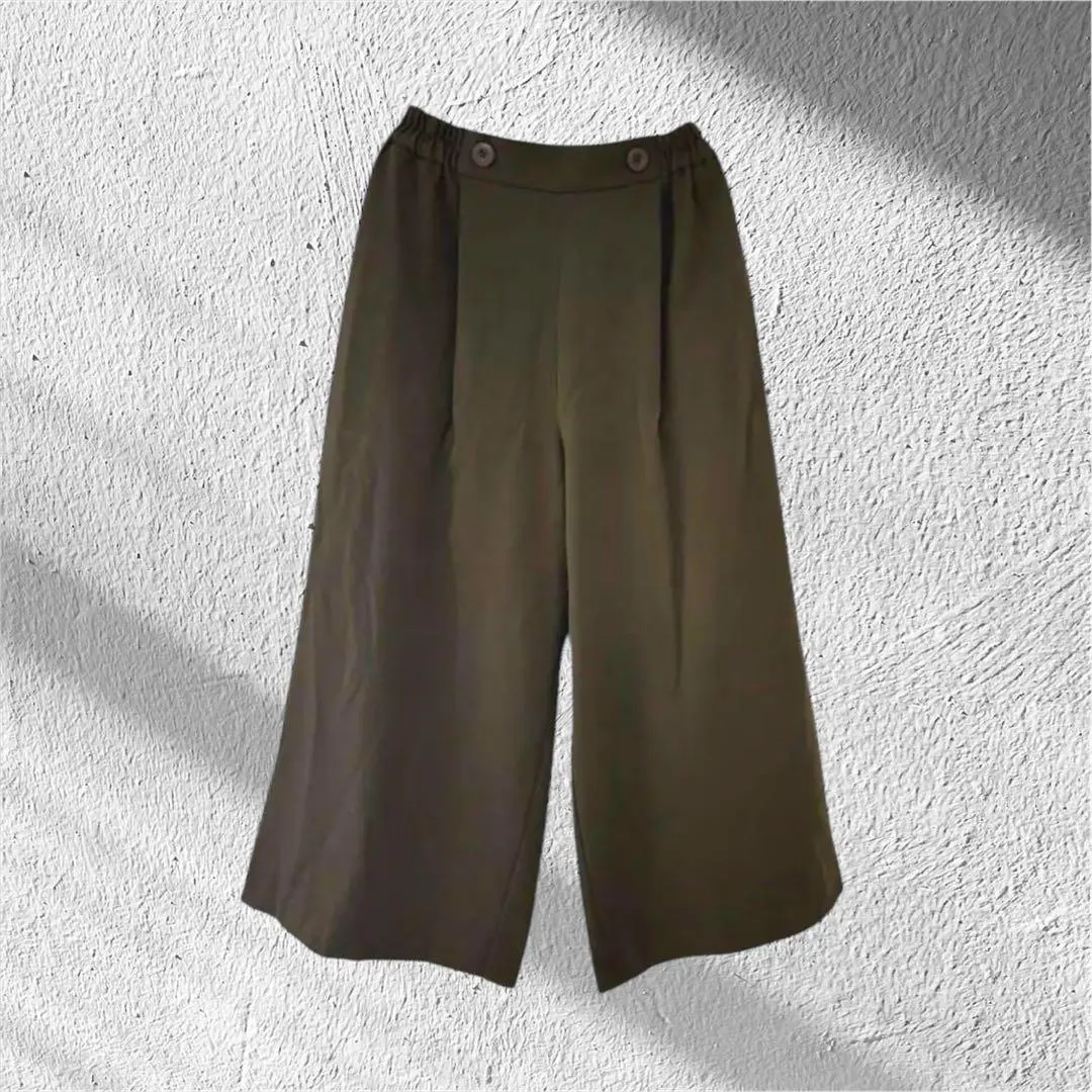 素描［M］全新附標籤◎高雅自然◎輕鬆彈性腰圍◎打褶寬褲 的縮圖