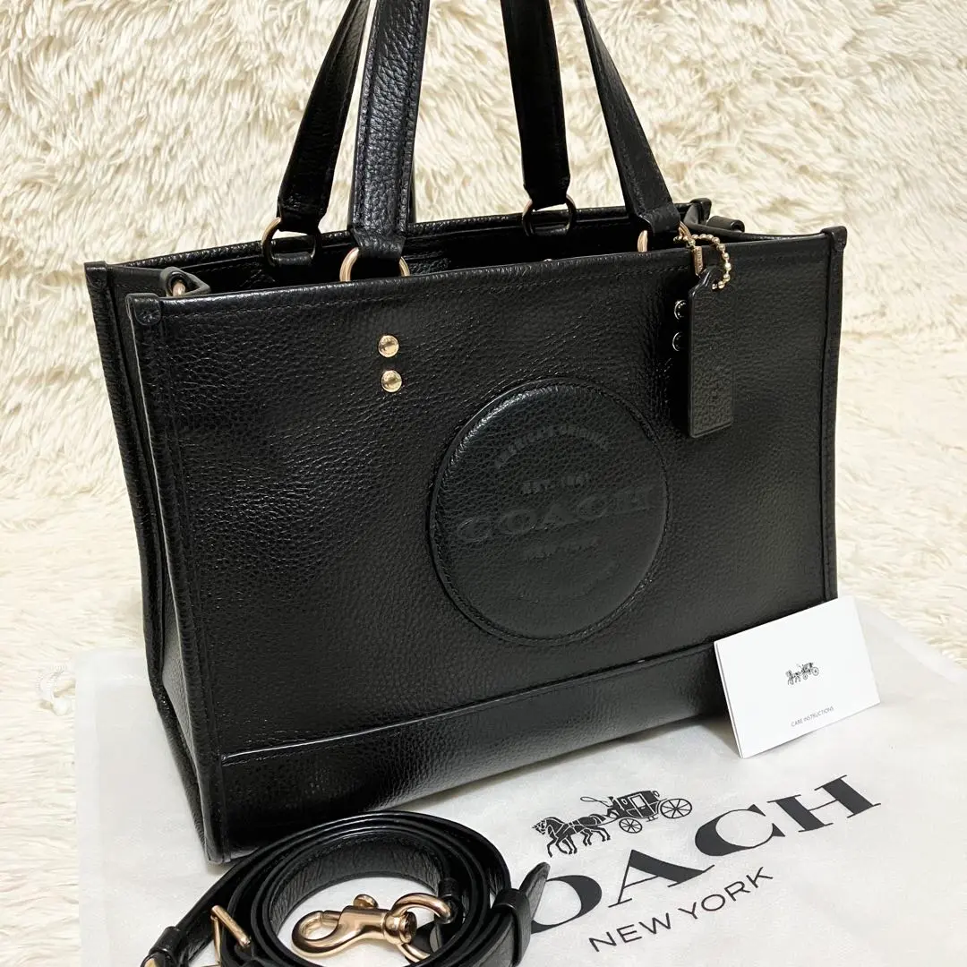 COACH デンプシー キャリーオール シグネチャー ハンドバッグ 黒 2025年最新】デンプシーキャリーオールの人気アイテム - メルカリ