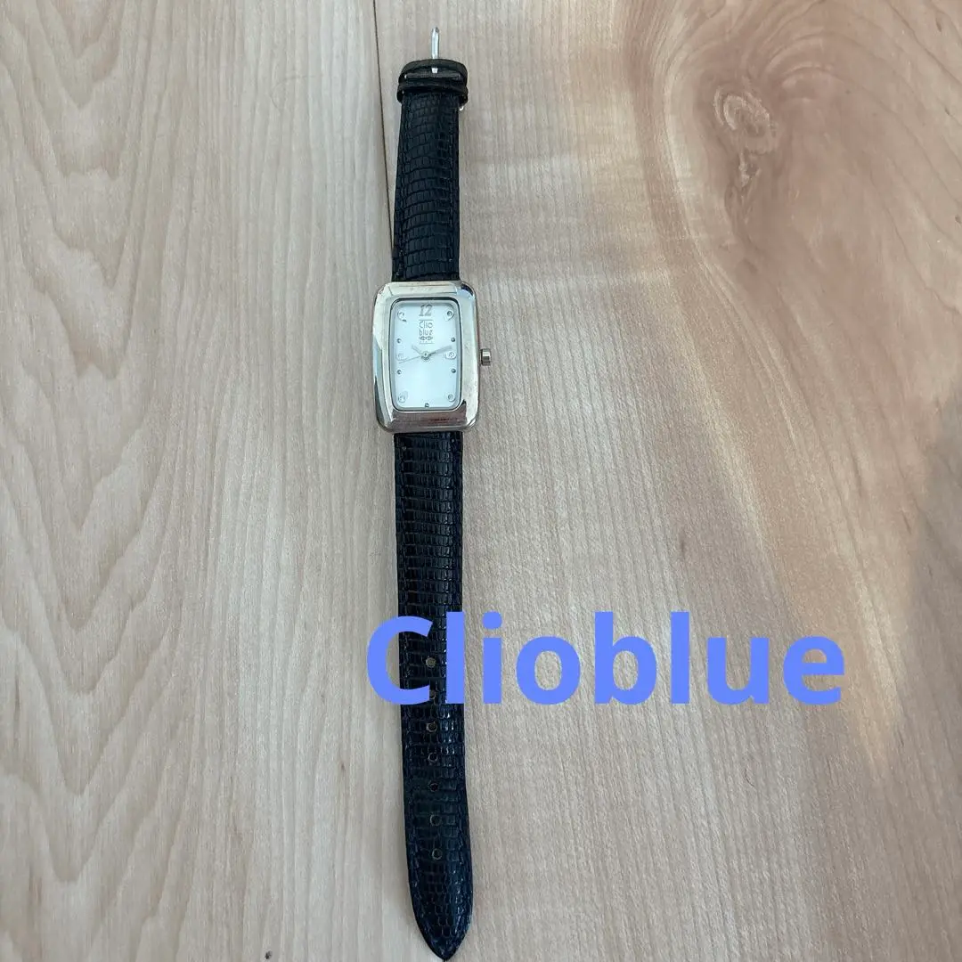 basserh 　　Clio blue シルバー腕時計 Clio Blue(クリオブルー) メンズカレンダー付メタルウォッチ W