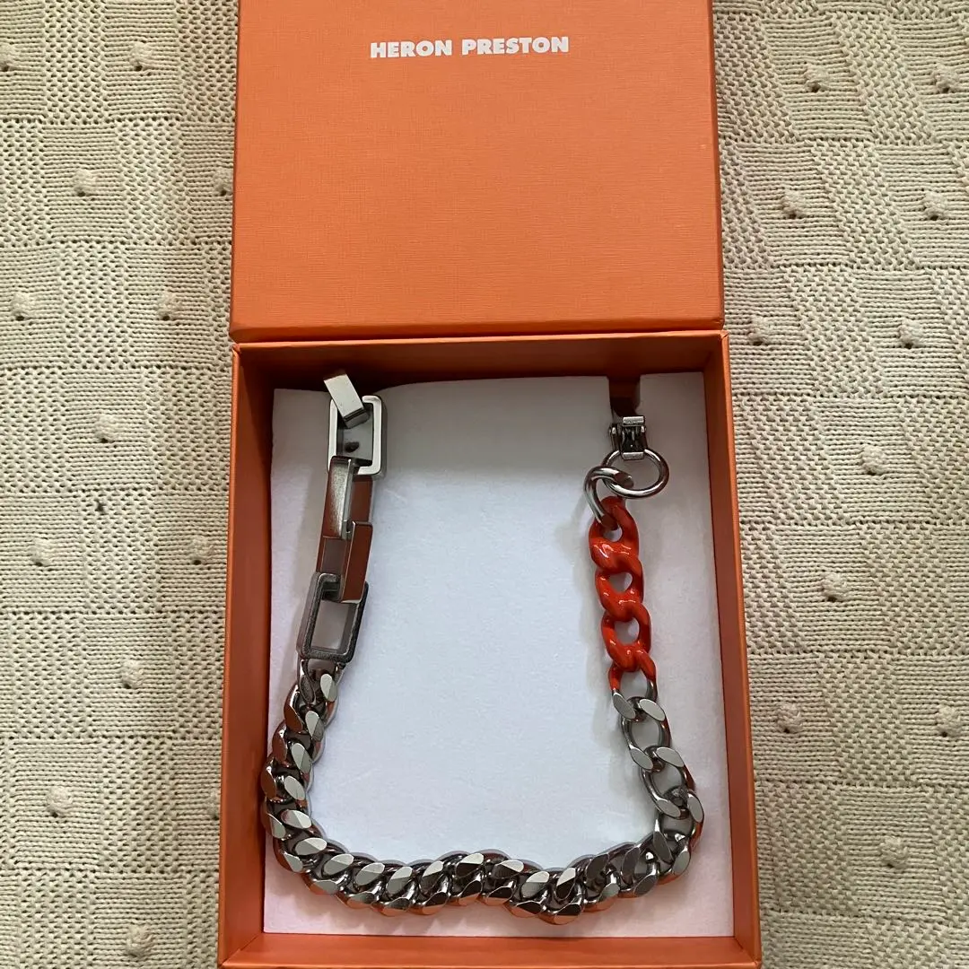 HERON PRESTON チェーンネックレス オレンジ HERON PRESTON【ヘロンプレストン】チェーンネックレス