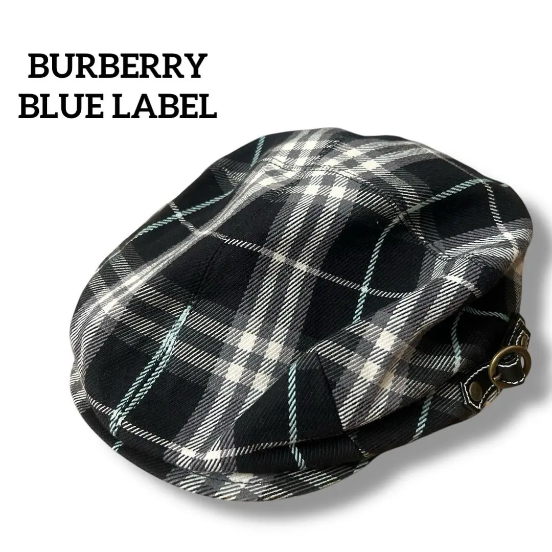 BURBERRY BLUE LABAL キャスケット ノバチェック BURBERRY BLUE LABEL(バーバリーブルーレーベル) エンブレム