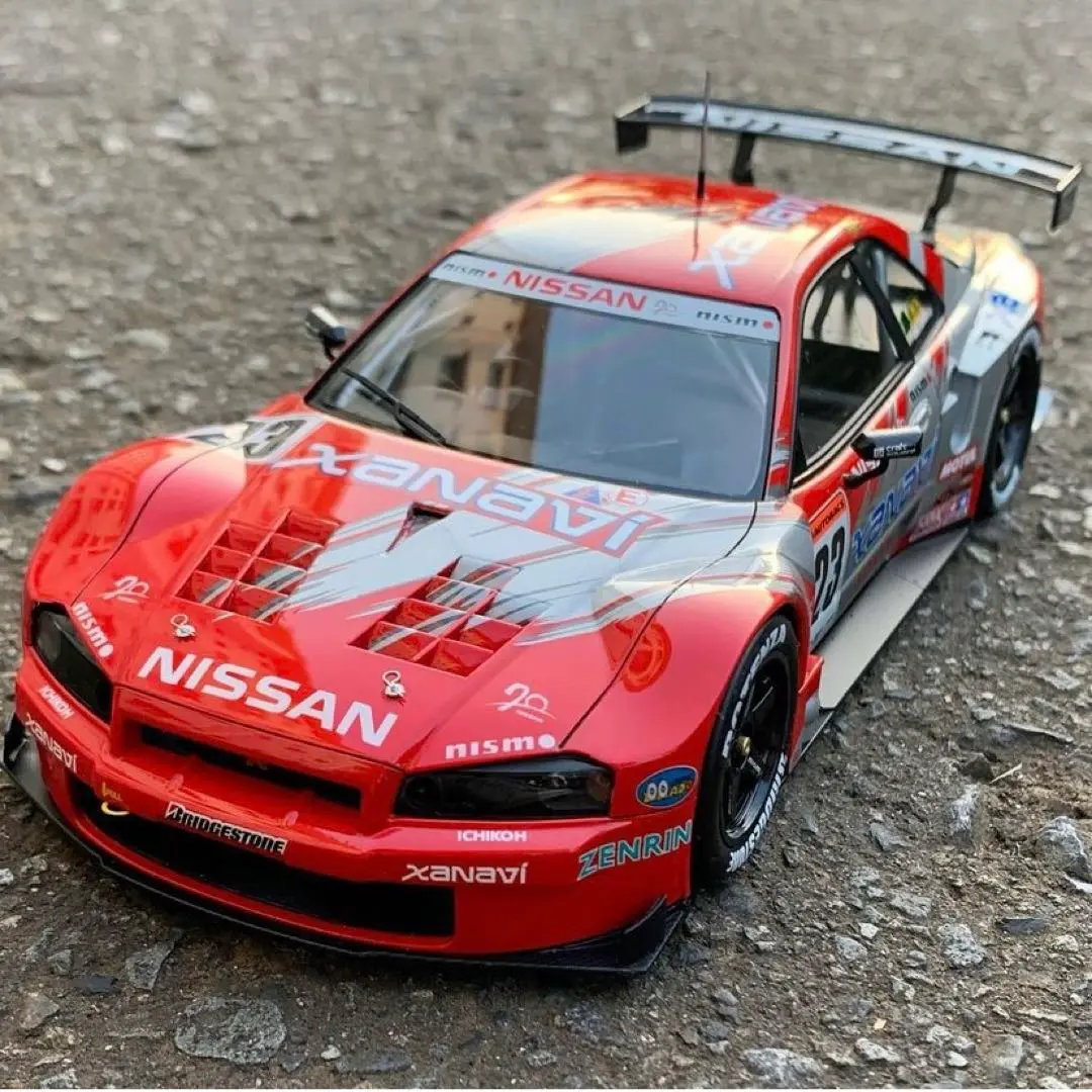タミヤ　1/24 ザナヴィーニスモ　GTR R34 完成品 タミヤ 1/24 スポーツカーシリーズ ザナヴィ ニスモ GT-R（R34