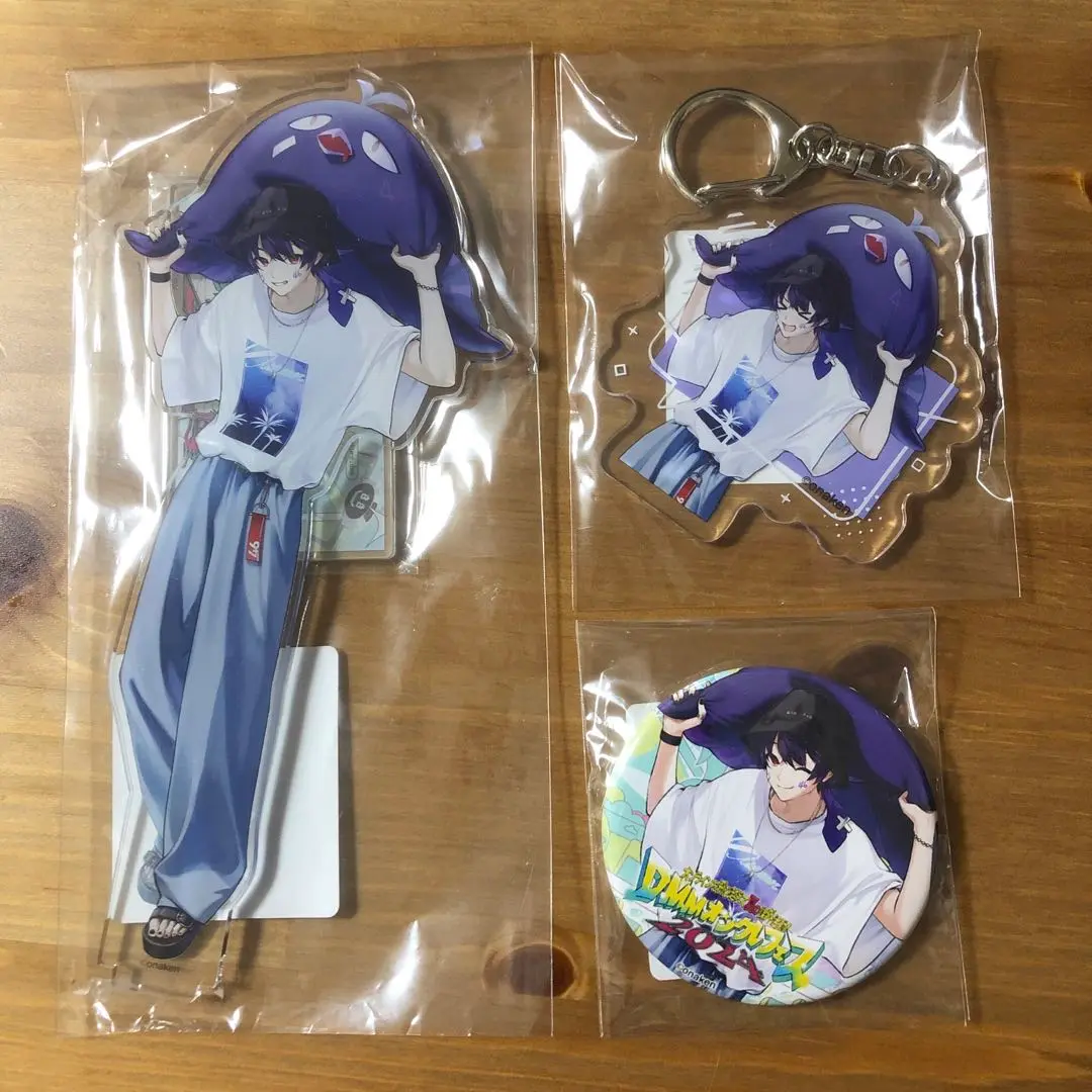 【ニキ&しろせんせー4点セット】　女子研究大学　アクスタ・缶バッジ　DMM限定 ニキ しろせんせー 女子研究大学 アクスタ・缶バッジ DMM限定