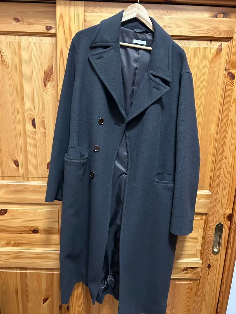 【美品】LIDNM/Super140s OFFICERCOAT チャコール,M LIDNM（リドム）の「SUPER140S OFFICER COAT（チェスターコート