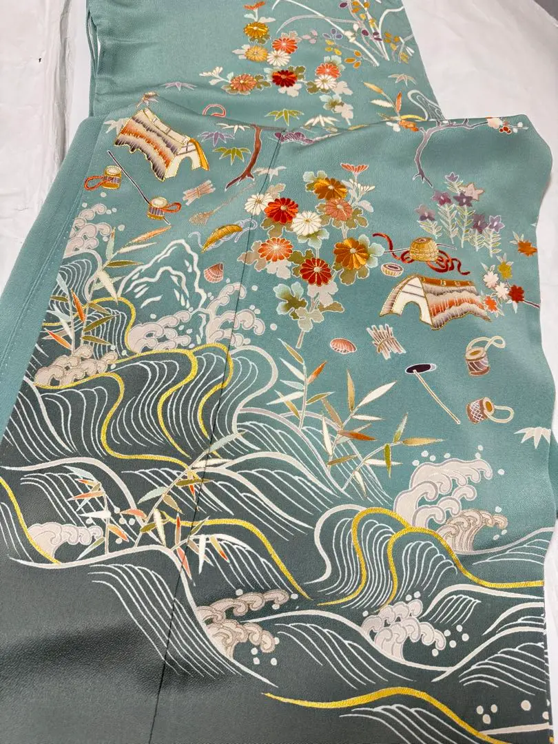 最先端 六通］袋帯中古美品松皮重ね寛文小袖430cm O-198 着物・浴衣