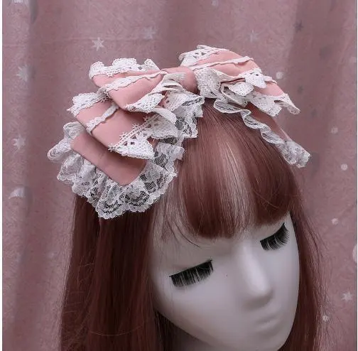 Thumbnail of Lolita Ribbon Headband Pink Hairpin 2way Sweet Lolita Classic Lolita
