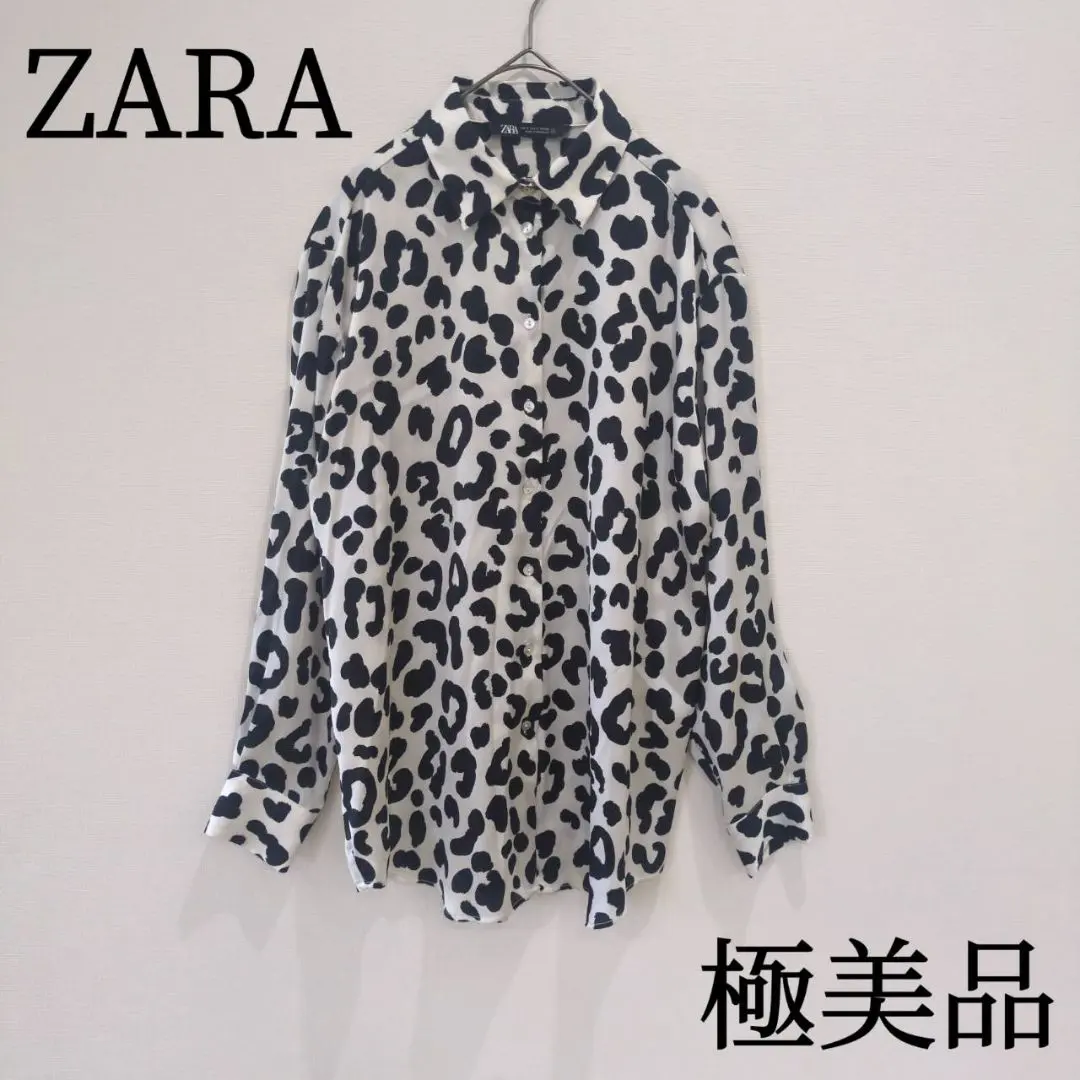 Thumbnail of One-of-a-kind ZARA shirt, patterned shirt, leopard print, long sleeve, extremely beautiful