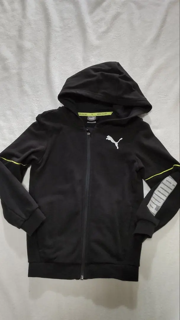 Thumbnail of Puma Kids 128 Hoodie Black Yellow PUMA