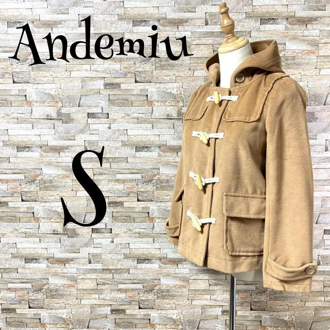 【Andemiu】タグ付 フード ダッフルコート レンガ色 ロングコート 美品！ 2025年最新】Andemiu ダッフルコートの人気アイテム - メルカリ