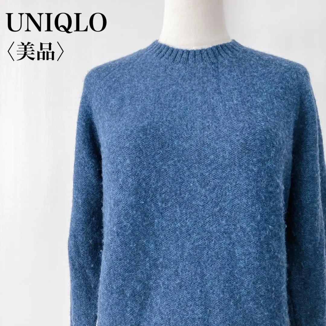 Thumbnail of 【Excellent Condition】Uniqlo Extra Fine Merino Wool Crew Neck Sweater - Blue