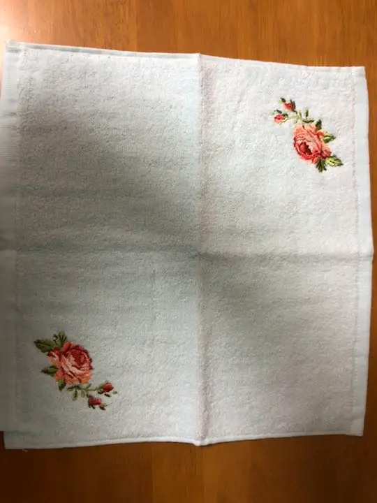 Thumbnail of Light blue floral embroidered handkerchief